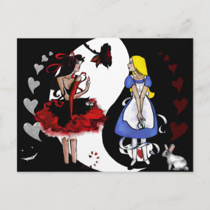 Carte Postale Alice reflété