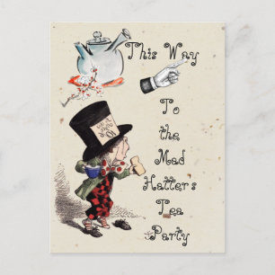 Carte Postale Alice - Thé à la folie avec le Chapelier 1865