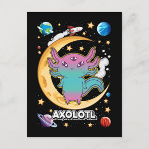 Carte Postale Alien Axolotl Pastel Goth Space Crescent