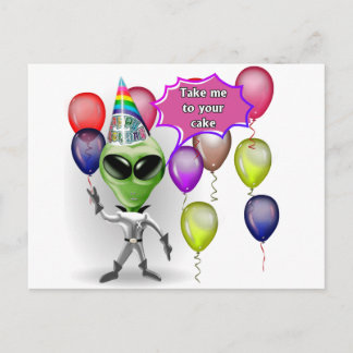 Carte Postale Alien d'anniversaire