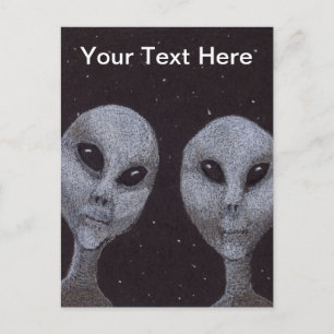 Carte postale Alien Grays