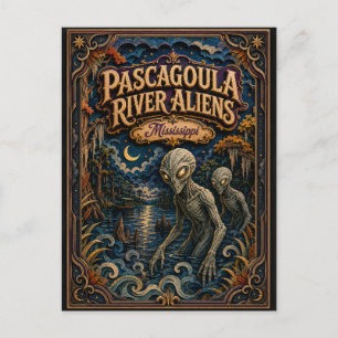 Carte Postale Aliens de la rivière Pascagoula Légendes Mississip