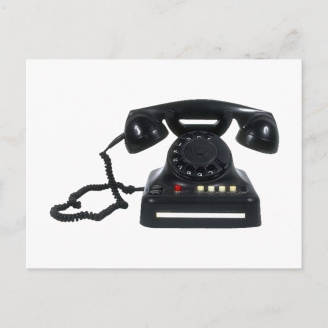 Carte Postale aligne l'ancien téléphone de Telefon (Devant)