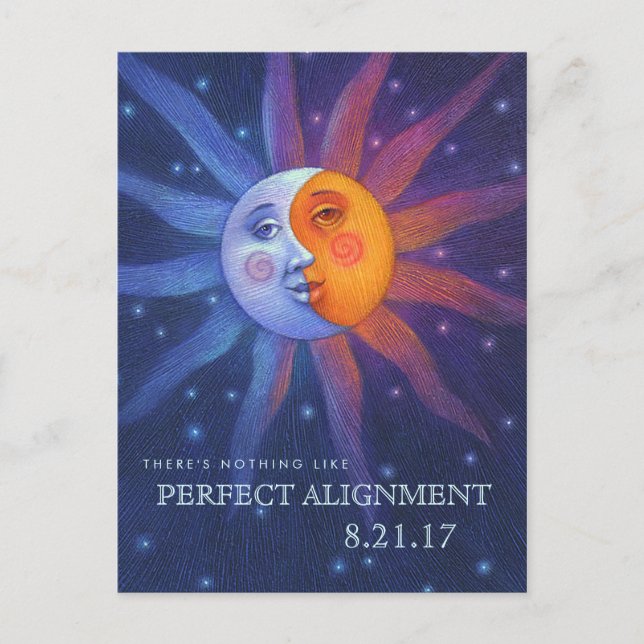 Carte Postale Alignement parfait du soleil et de la lune (Devant)