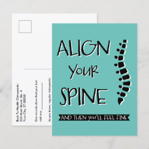 Carte Postale Alignez votre épine et puis vous vous sentirez bie