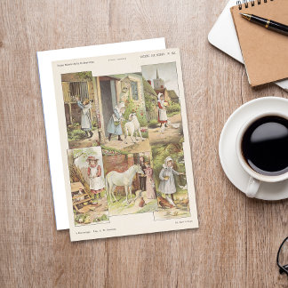 Carte Postale Alimentation des animaux de ferme