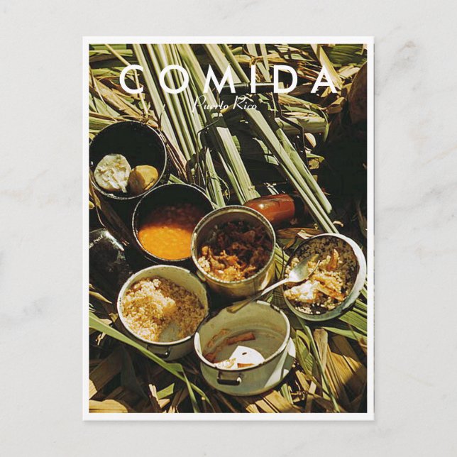 Carte Postale Alimentation, Histoire, Porto Rico (Devant)
