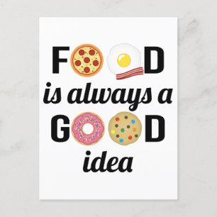 Carte Postale Alimentation Lover I - Citation "La nourriture est