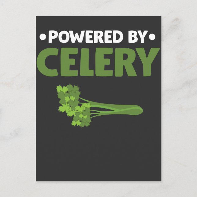 Carte Postale Alimenté par Celery Green Juice Food Veggie amoure (Devant)
