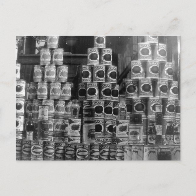 Carte Postale Aliments vintages en conserve (Devant)