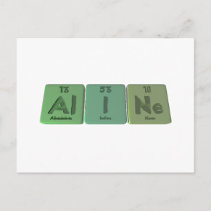 Carte Postale Aline en aluminium Iodine Neon