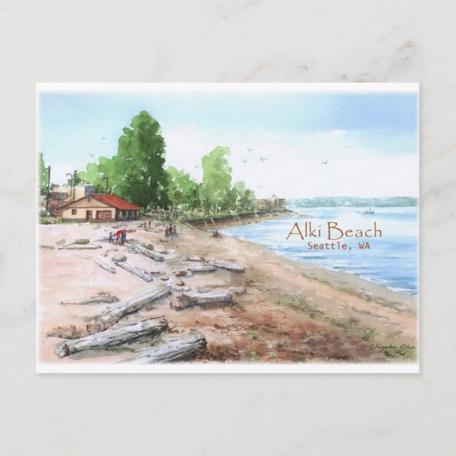 Carte postale Alki Beach Bathhouse (Devant)