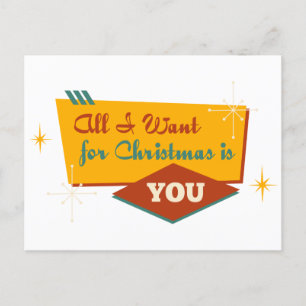 Carte Postale All I Want for Christmas is You