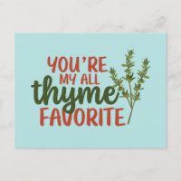 All Thyme Favorite Cute Pun Drôle Saint Valentin