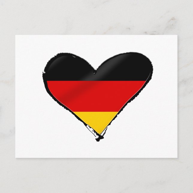 Carte Postale Allemagne coeur amour - Mon grand coeur allemand (Devant)