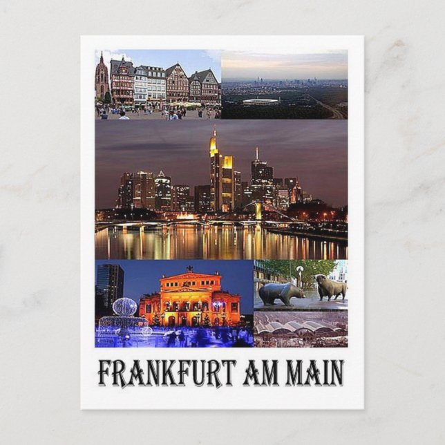 Carte Postale Allemagne - Francfort - Mosaïque - (Devant)