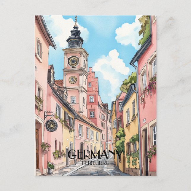 Carte Postale Allemagne Heidelberg Travel (Devant)