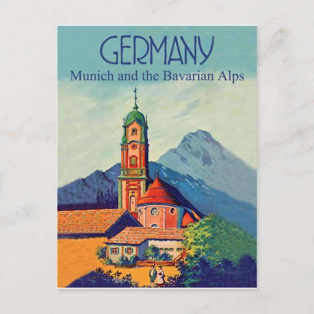 Carte Postale Allemagne, Munich et Alpes bavaroises (Devant)