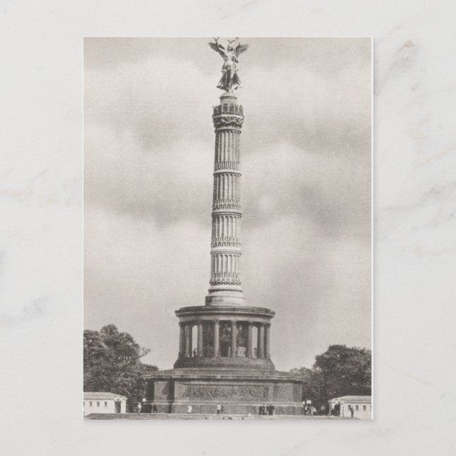 Carte Postale Allemagne vintage, colonne Siegessaule (Devant)