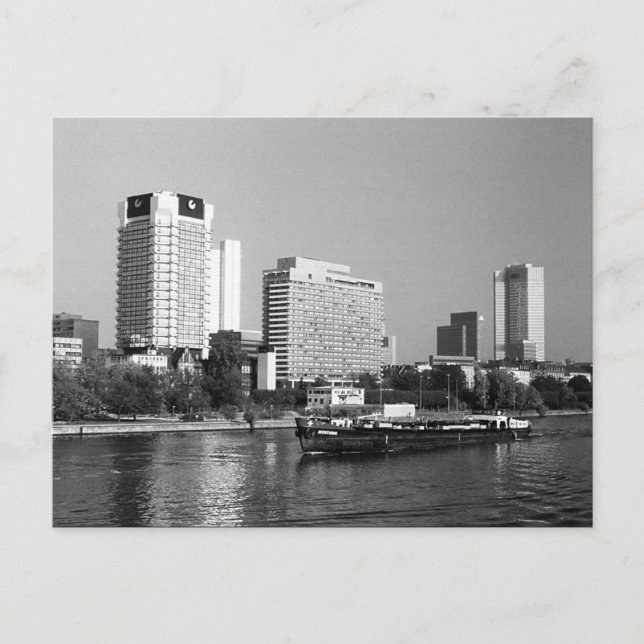 Carte Postale Allemagne vintage Frankfurt Main river (Devant)