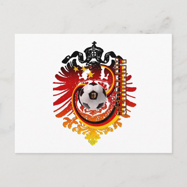 Carte Postale Allemand Aigle Allemagne Badge de soccer (Devant)
