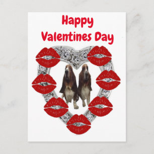Carte Postale Allemand Joyeux Valentines Jour Avec