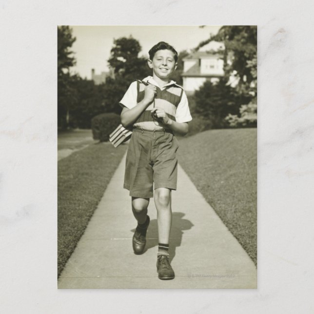 Carte Postale Aller à l'école (Devant)