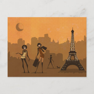 Carte Postale aller faire du shopping à Paris