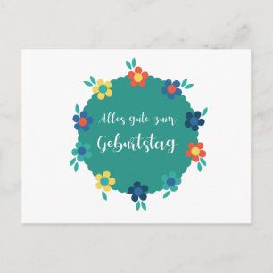 Carte Postale Alles gute zum Geburstag-Happy Birthday en alleman