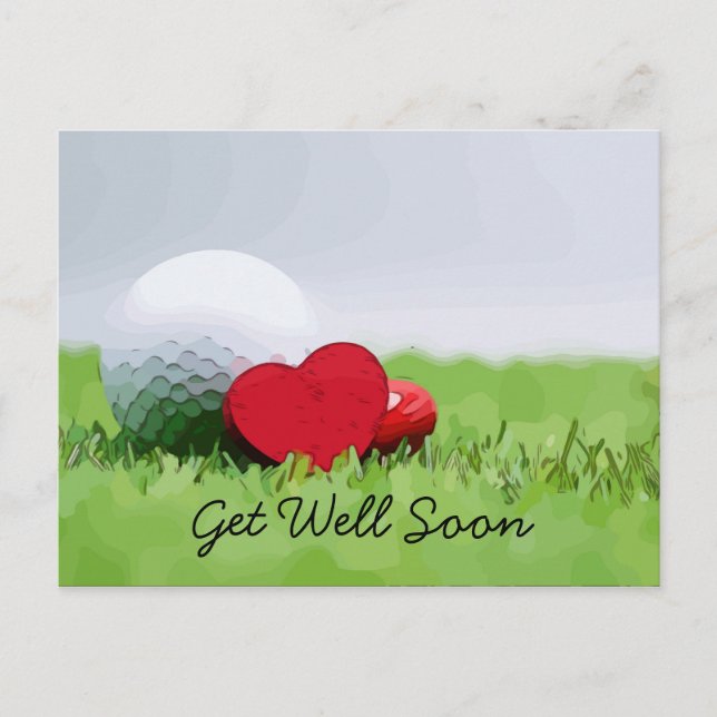 Carte Postale Allez bien bientôt sur Golfer Card (Devant)