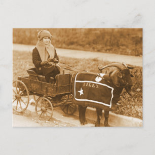 Carte Postale Allez, Billy ! La chèvre vintage au Wagon