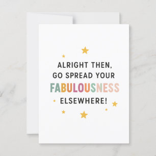 Carte Postale Allez Diffuser Votre Fabulence Ailleurs ! - collèg