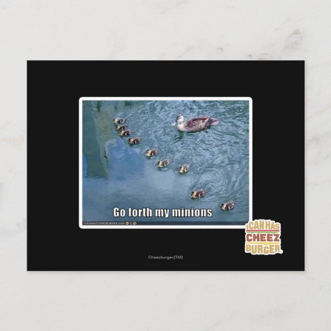 Carte Postale Allez, mes minions (Devant)