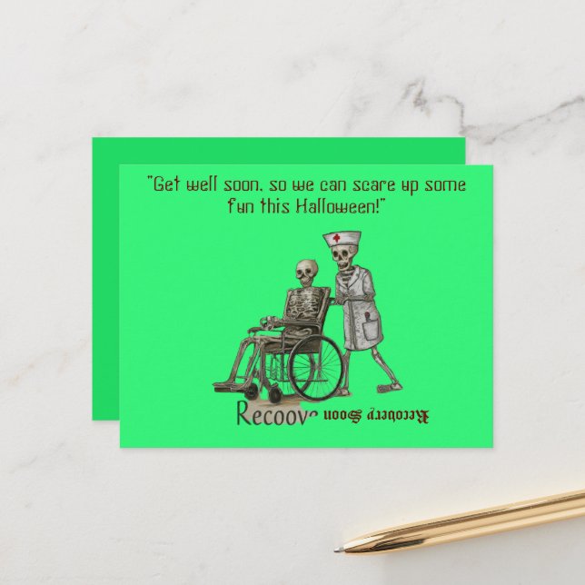 Carte Postale "Allez-y bientôt, pour que nous puissions faire pe (Devant/Arrière en situation)