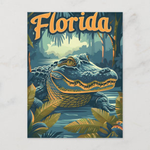 Carte Postale Alligator Floride Everglades