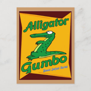 Carte Postale Alligator Gumbo