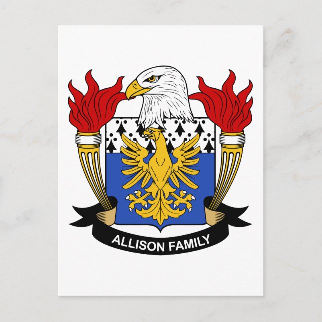 Carte Postale Allison Family Crest (Devant)
