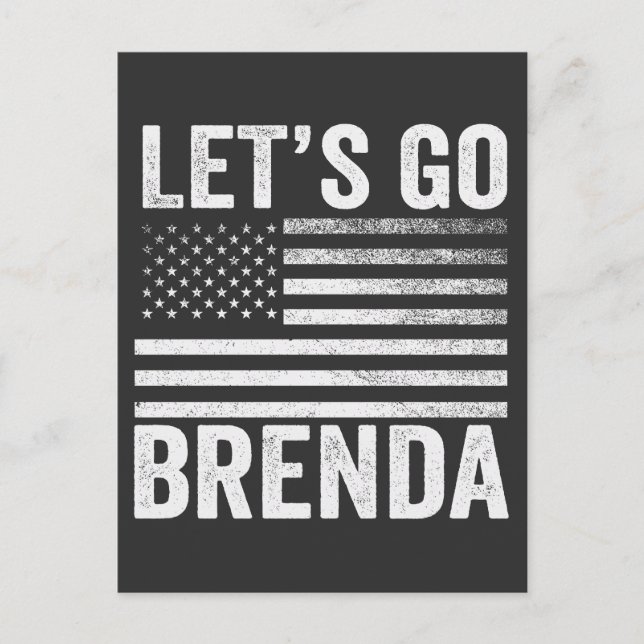 Carte Postale Allons à Brenda l'élection du drapeau américain (Devant)