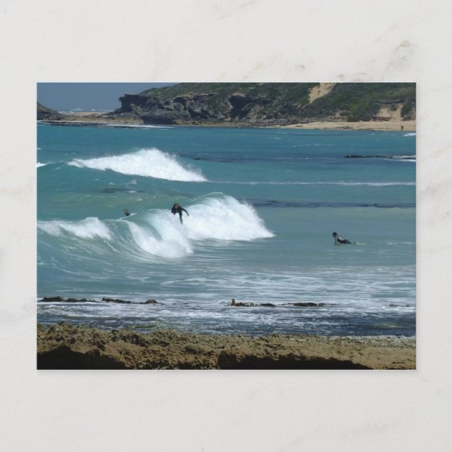 Carte Postale Allons faire du surf ! (Devant)