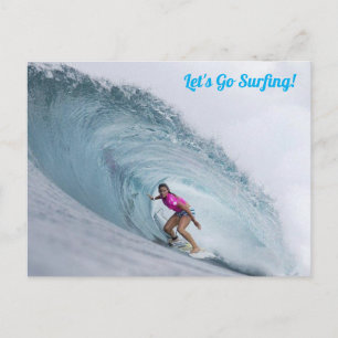 Carte Postale Allons Faire du Surf