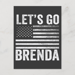 Carte Postale Allons-y Brenda Drapeau Américain Élection 