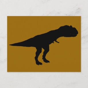 Carte Postale Allosaurus Dino Dinosaur Silhouette