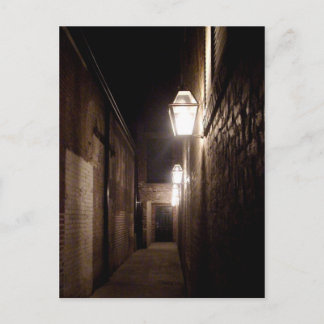 Carte Postale Ally à Natchitoches, Louisiane avec lampes à gaz P