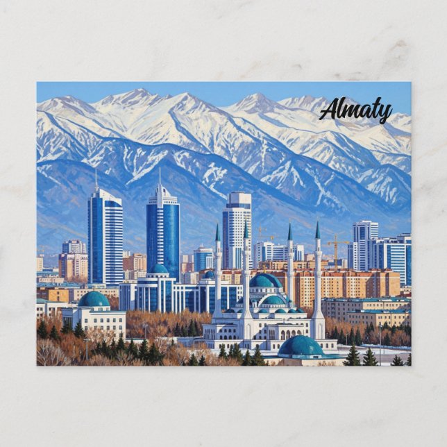 Carte Postale Almaty Kazakhstan Travel (Devant)