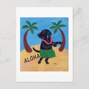 Carte Postale Aloha Black Labrador