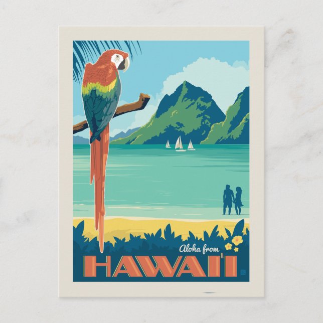 Carte Postale Aloha de Hawaii | Perroquet (Devant)