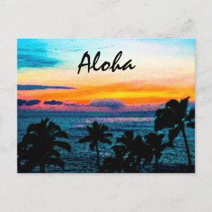 Carte Postale Aloha de Hawaii Tropical