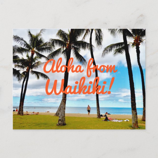 Carte Postale Aloha De Waikiki (Devant)