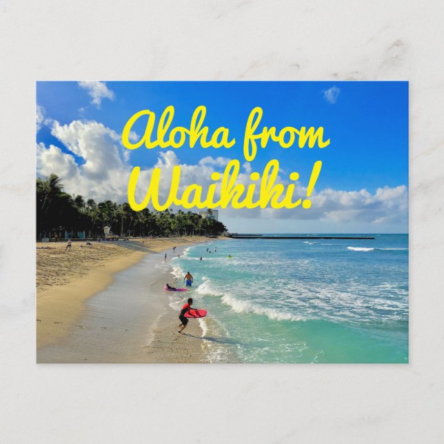 Carte Postale Aloha De Waikiki (Devant)