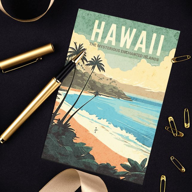 Carte Postale Aloha du Vintage voyage Hawaii (Créateur téléchargé)
